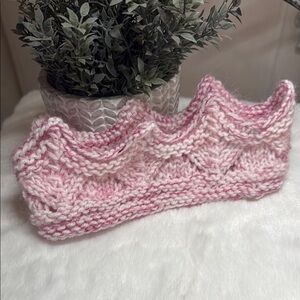 Children’s Pink Hand Knitted Princess Crown Dress up Party Birthday